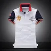 고품질 PoloShirt 남자 짧은 소매 T 폴로 셔츠 100% 면 자 수 망 럭셔리 디자이너 패치 워크 폴로 T 셔츠