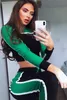 Casual dames tracksuit panty's sportkleding fitness pak voor vrouwelijke kleding workout tweedelige jumpsuit lange mouw crop top maat s-xl