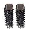 Onda de água 4x4 Lace Encerramento Water Wave Cabelo Humano Encerramento Não processado brasileiro Lace frontal Encerramento Nature Cor