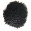 人間の髪の毛の波トゥピーヘアのための男性のアフロカーリートゥピーフルPUメンズトゥピー交換システム高品質レミー髪スキン男性かつら