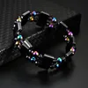 Rainbow Magnetic Hematite Bracelet Multilayer Wristband Bangle Cuffs women bracelets Fashion Jewelry