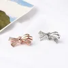 2 Color Crystal Bowknot Alloy Charm Bead Fashion Women Jewelry Stunning European Style For Pandora Bracelet