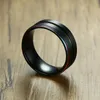 Trending Lucky Rainbow Rings For Men Daily Wear Stainless Steel Rings Gay Lesbian Wedding Bands 8mm USA Size R-406