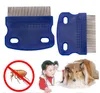 Peigne à poux pour animaux de compagnie, poignée antidérapante, peignes à broches en acier inoxydable, toilettage, nettoyage, Punny Nit, brosse anti-puces pour animaux de compagnie, remèdes contre les puces pour chiens LSK78