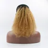 Ponytail Hair Piece Clip 100% Ludzkie Przedłużanie Włosów 18 cali # 27 Honey Blonde One Piece Ponytail Hair Extension Ludzki Sznurek Pony Ogon