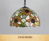 Europeisk Medelhavet Solros Hängsmycke Lampa Tiffany Stained Glass Light Living Room Bedroom Hall Balkong Hängande belysning