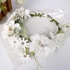 Bohemian Girls garland stereo simulation flowers pearl Beaded Children hair band Bridal Wedding headdress Kids Sea Beach Wreath S169