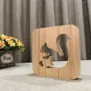 Wooden Squirrel Lamp Kids Bedroom Bedside Night Light Solid Wood LED USB Power Supply Night Light for Children Gift230x