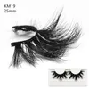 25mm Handmade 3D Faux Mink Hair False Eyelashes Thick Long Wispy Fluffy Woman's Eye Makeup Lashes Cruelty-free