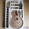 Placage acajou corps en bois massif bois de saule floral LP guitare électrique faisant des accessoires matériels