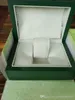 شحن مجاني Top Luxury Watch العلامة التجارية Green Original Box Papers Hights Watches Boxes Leather Bag Card 0.8kg for Rolex Watch Box