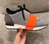 2020 Ny stil Casual Sko Man Kvinna Sneaker Mode Patchwork Mesh Orange Blå Tan Race Löpare Spetsiga märkesskor Storlek 35-47