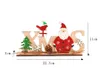 Juldekorationer Träbokstäver Santa Claus Snowman Ornaments Navidad Nyår Skrivbord Dekoration DIY XmAS Objekt JK1910