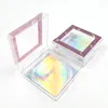 Bling Eyelash Box Diamond Glitter Eye lashes Packaging Box False Eyelashes Case Fake Eye Lashes Plastic Boxes GGA3458-1