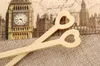 Wood Honey Dipper Stick Cute Heart Shape Honey Server Stirrer Long Handled Honey Spoons Mixing Bar Spoons Kitchen Gadgets