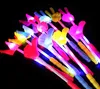 Bacchetta lampeggiante Glow Sticks Light Up Magical Crown Star Gesto Stick Bacchette per la festa Matrimonio Concerto Evento Raves Prop bomboniere per bambini