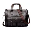 Hot sale!New Leather Men Bag Briefcase Handbag Men Shoulder Bag Laptop for 14" Casual Fashion Business