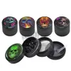 Nieuwe Sugar Skull Series Metalen Aluminium Roken Kruid Grinder 50mm 4 Stuk CNC Diamant Tanden Tobacco Kruiden Slijpmachines Spice Crusher Hand Muller