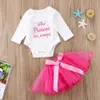 Neugeborenen Baby Mädchen kleidung 2PCs Kleidung Set Brief Strampler Tops + Tutu Röcke Outfits Kleidung Set ropa recien nacido roupa