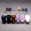 Schädelhandglaspfeifen 4,5-Zoll-Pyrex-Rauchpfeife 6 Farben Ölbrennerfarbe nach dem Zufallsprinzip senden