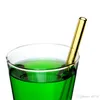 DHL многоразовый эко эко боросиликатное стекло питьевой соломинки очищает цветные изогнутые прямые соломы 18 см * 8 мм молочный коктейль питьевой соломинки N3CR