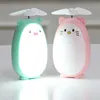 nova área de trabalho estéreo mini ventilador cat cartoon coreano com luz USB portátil cobrando fã DHL livre