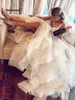ラインのウェディングドレスフリルホワイトアイボリーの花嫁ブライダルガウンプリンセスvestidos de Noivaカスタムメイク