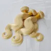 Brasilianische Körperwelle, blonde Haarbündel, gebleicht, 10, 28 Zoll, 100, Farbe 613, menschliches Haargewebe, nicht Remy-Haar