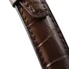 For IW 20mm 21mm 22mm Black Brown Watchband Leather Watch Strap With Silver Pin Buckle Watch Band311R