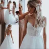 vestido de novia perla correa de espagueti