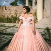 Robe Soiree Abito da sposa colorato Couture Mariage Abito formale da sposa Pieghettato con spalle scoperte Abito da sposa del giorno Abito su misura con lacci