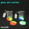 Hookahs Glass As Catcher met 5 ml Siliconen Wax Jar voor Bongs Water Pipe Dab Rigs 14 mm-14 mm gewricht Quartz Bangers kleine bubblers