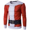 MEN039S Tshirts Moda Noel Baskılı Tshirts Uzun Kollu O Boyun Erkekleri 3D Sokak Giyim Gezimi için Komik Tshirt 13674506