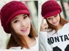 Nueva llegada elegante cálido en invierno mujeres sombreros de punto mezcla gorro de pelo de conejo Otoño Invierno señoras moda femenina boina sombrero