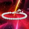 Bracelet Bracelet pour Femmes Hommes Femmes Bijoux De Mode 925 Plaque En Argent Sterling Sur AlloyChain Perle Boule Charme Bracelets Bracelets