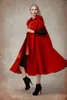 Chic Women Designer Winter Coats Cloak with Hood Faux Fur Bridal Jackets Wrap Plus Size Capes Custom Made