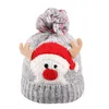 Kerstdecoraties 1 stks hoed baby kinderen meisjes warme winter gebreide wollen beanie hoeden Xmas schattig herten caps1