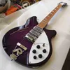 RIC 360 6 Cordas Gloss Purple Semi Hollow Body Guitarra Elétrica Gloss Vernish Escala Rosewood, 3 Toaster Pickups, Single F Hole, 5 Konbs