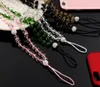 NEW GOOD Neck Lanyard Crystal Pearl Diamond Universal Mobile Phone Strap Sling Hanging Portable Mobile Phone Rope For iPhone Samsung Straps