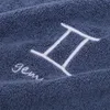 Toalla de la constelación de algodón al por mayor 140g gramo gruesa toalla de cara lisa 3575 cm logotipo personalizado