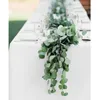 Konstgjord eukalyptus Garland Ivy Wreath Wall Decor Fake Plant Silk Eucalyptus Rattan Greenery Garland för bröllop Bakgrund Arch1212n