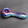 Heady Spoon Pipes 3.9 "喫煙パイプガラスブルーダブ色タバコ高品質のハーブハンドパイプ