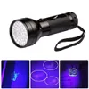 Lampe de poche LED Uv 51 LED 395nm lampe torche violette détecteur de lumière noire pour les taches d'urine de chien et les punaises de lit DLH0708081516