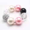 filles de mode beau collier de perles de fleur bracelets bijoux enfants diy bubblegum chunky collier pour cadeau d'anniversaire