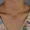 925 Sterling Silver Kolorowe CZ Betonowe Hollow Hollow Heart Naszyjnik Dla Kobiet Dziewczyna Kochanka Prezent Moda Urok Srebrny 925 Biżuteria