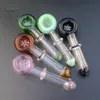 Colored Glass Hand Pipe 5 Inch Smoking Oil Burner Glass Pipes Glass Spoon Pipe Mini Dab Rigs Small Hand Pipes For Tobacco