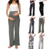 Женщины материнства широкие брюки цветочные прямые универсальные удобные гостиная стрейч беременность брюки лофт йога работа Планета брюки 6 шт. LJJA2312