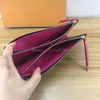 Carteira Long Long Classic Long para mulheres Multicolor Designer Coin Purse Packer Pacote Original Ladies Zipper Wallet PO247V