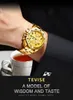 Tevise Luxury Brand Men Automatic Mechanical Watch Mens en acier inoxydable Squelette étanche-bracelet Relogo Masculino Box9445775