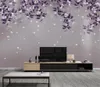 2019 Nordic hand-painted leaves wisteria flowers small fresh background wall Indoor TV Background Wall Decoration Wallpaper